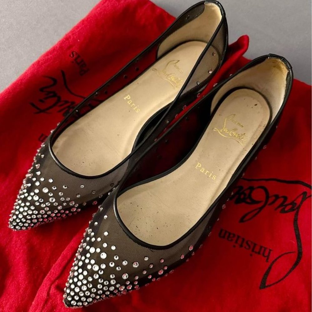 Christian Louboutin Follie Strass Flats